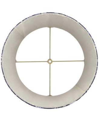 Sally 13" Top x 15" Bottom x 12" High x 12" Slant Print Lamp Shade Replacement Pleated Floral Spider Harp