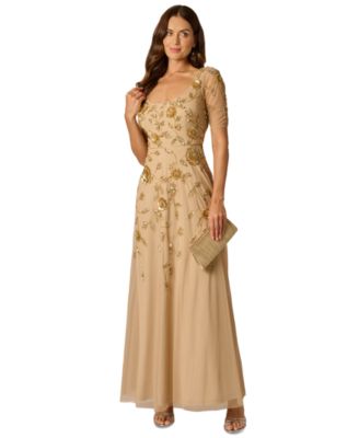princess polly baby blue dress Adrianna Papell Women's Beaded Strapless Dress - Taupe Pink