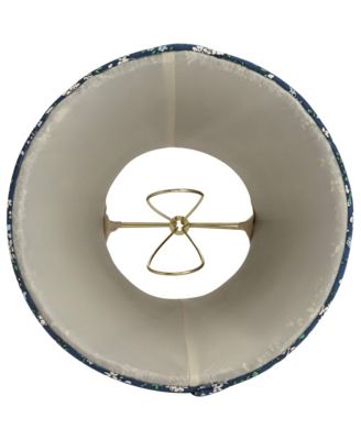 3 1/2" Slant Print Lamp Shade Replacement Set of 6 Navy Blue Floral Clip On Candelabra