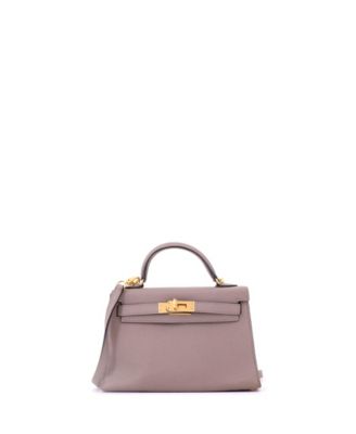 Kelly 20 Handbag Grey Epsom with Gold Hardware
