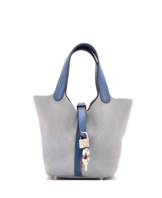 PM Bicolor Picotin Lock Bag Clemence with Swift