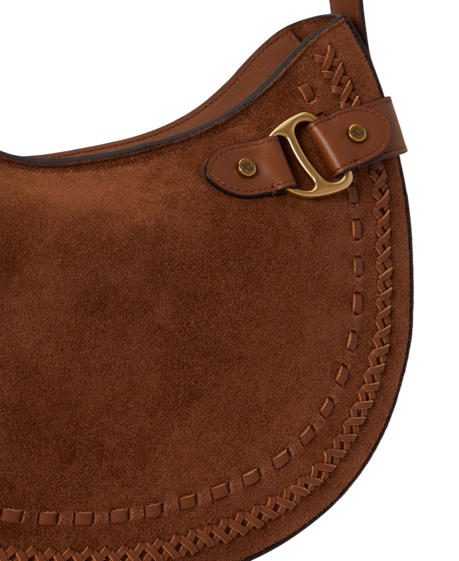 Tasha Whipstitched Suede Large Shoulder Bag