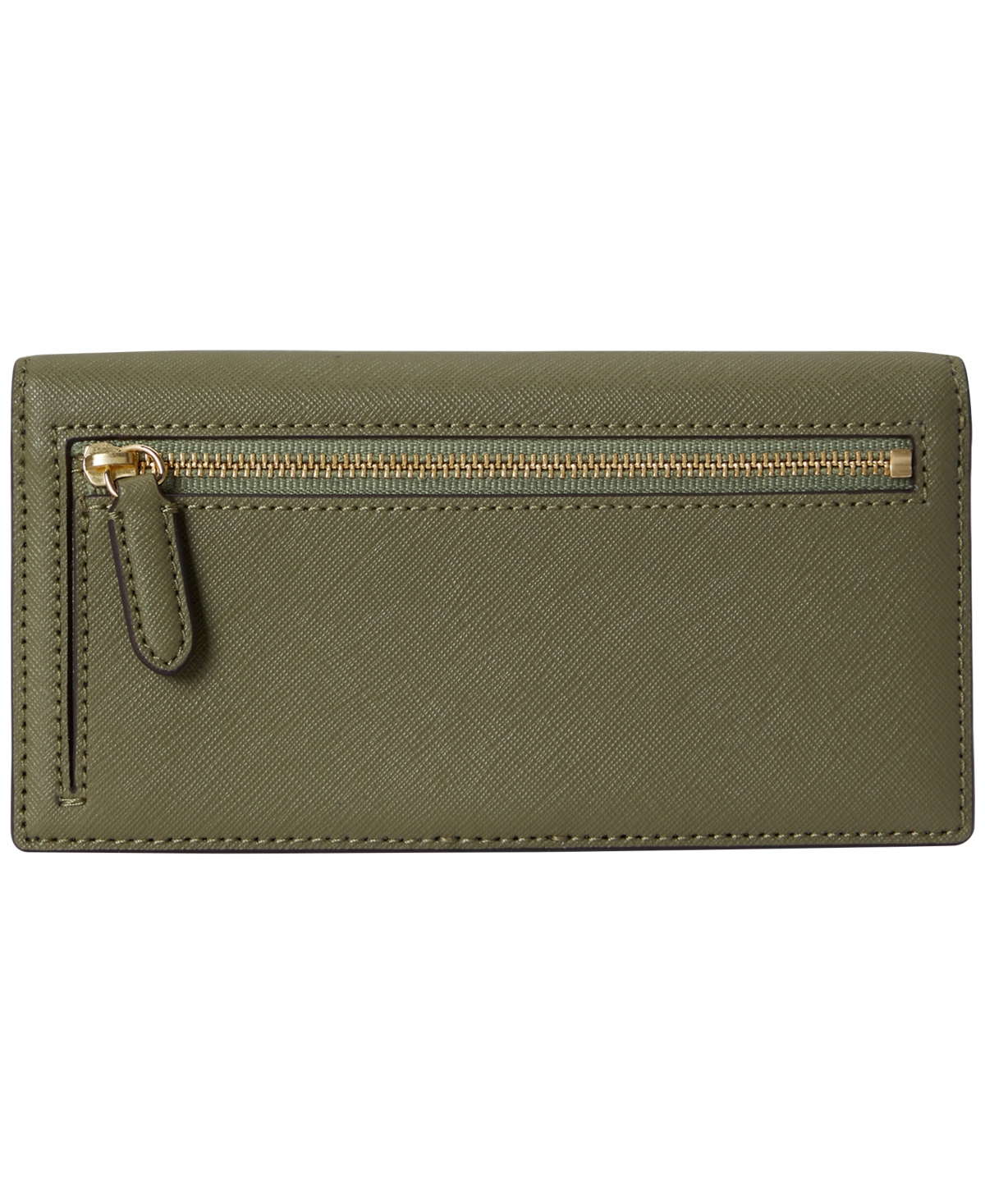 Lauren Ralph Crosshatch Leather Slim Snapped-Closure Wallet