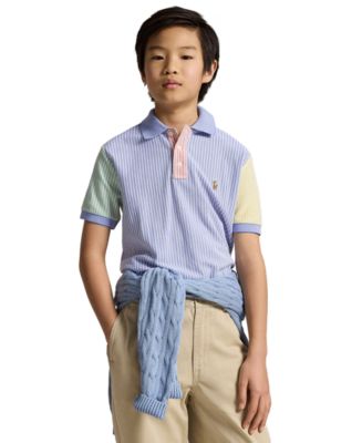 Polo Ralph Lauren Boys' 8-20 Striped Short-Sleeve Polo Shirt - Macy's
