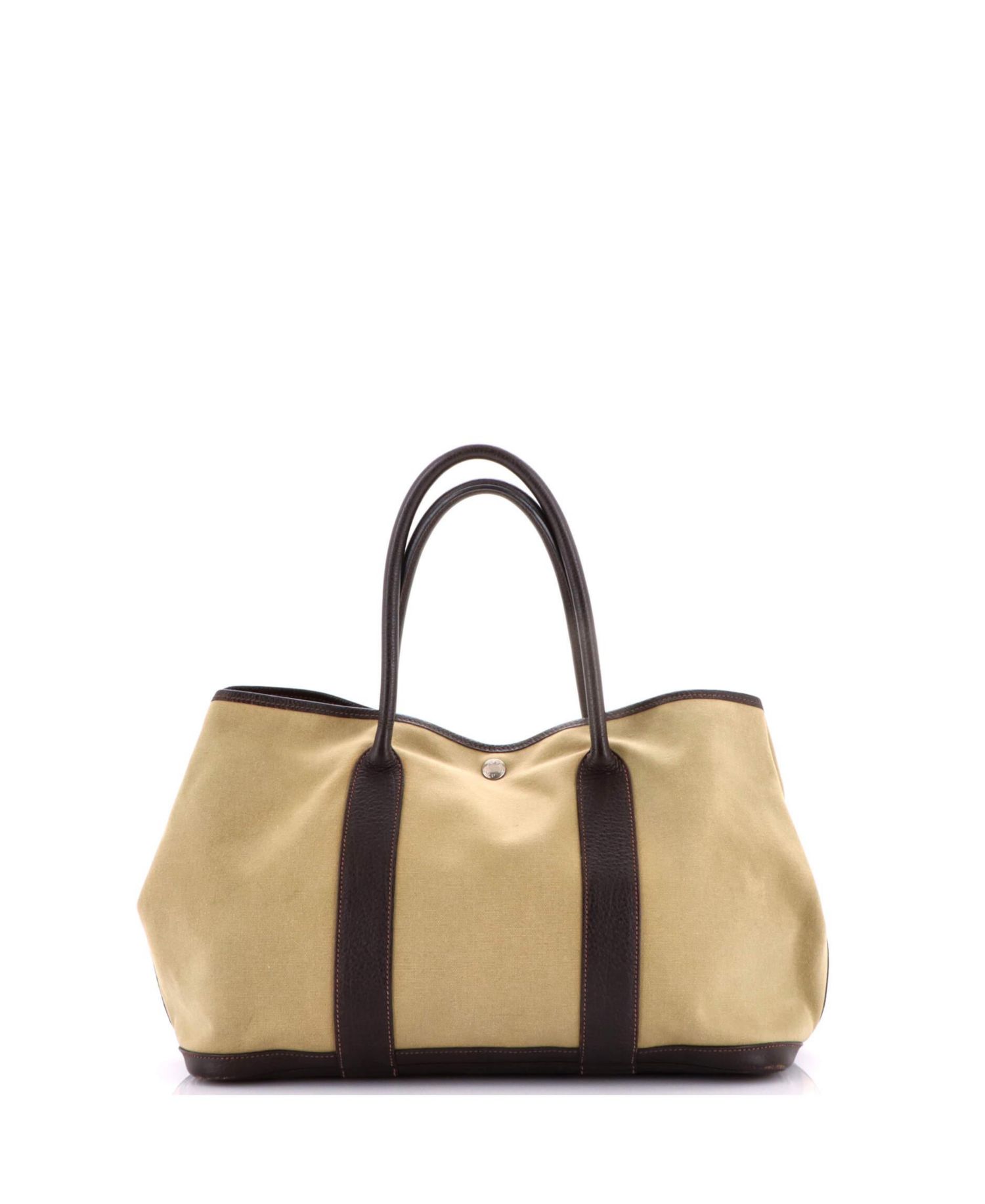 36 Garden Party Tote Toile and Leather