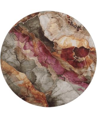 Mayfield Machine Washable AMF1864 8' x 8' Round Area Rug