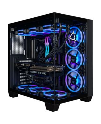 Set Gaming PC-Liquid Cooled AMD Ryzen 7 9800X3D 4.7GHz 8-Core, 32GB DDR5, RTX 5080 16GB GDDR7 Graphics, 2TB SSD, WiFi, Windows 11 Home 64-bit