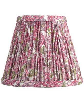 Nelle 3 1/2" Top x 6" Bottom x 5" High x 5" Slant Print Lamp Shade Replacement Set of 6 Pleated Clip On Candelabra