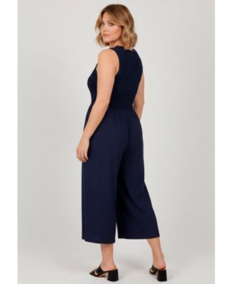 Women's Sleeveless Smocked Jumpsuit