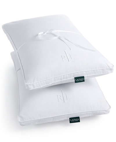 CLOSEOUT! Lauren Ralph Lauren Bronze Comfort Standard Down Alternative Gusset Pillows, Twin Pack, LiteLoft® Fiberfill