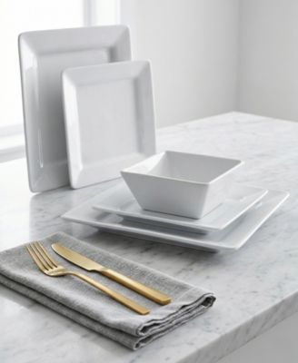 Kingsley Casual Square 12-Piece Dinnerware Set, Service for 4