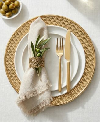 13" Aubrey Electroplated Charger Plates, Set of 4