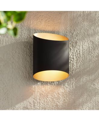 Everard 10" High Modern Outdoor Wall Light Fixture Mount Porch House LED Bulb Weatherproof Matte