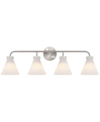 Possini Euro Cielo 33" Wide Brushed Nickel 4-Light Bath Light