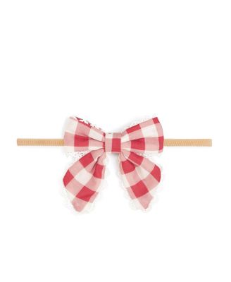 Sweet Wink Baby Girls Red Gingham Bow Baby Headband - Red 14$
