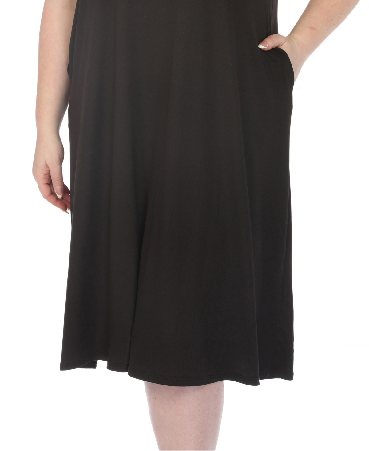 White Mark Plus Tee Swing Midi Dress