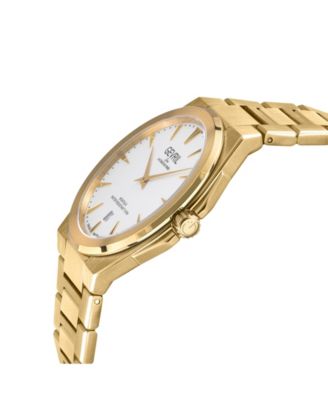 Gevril Men's Montauk Swiss Quartz IP Gold Bracelet Watch - Macy's