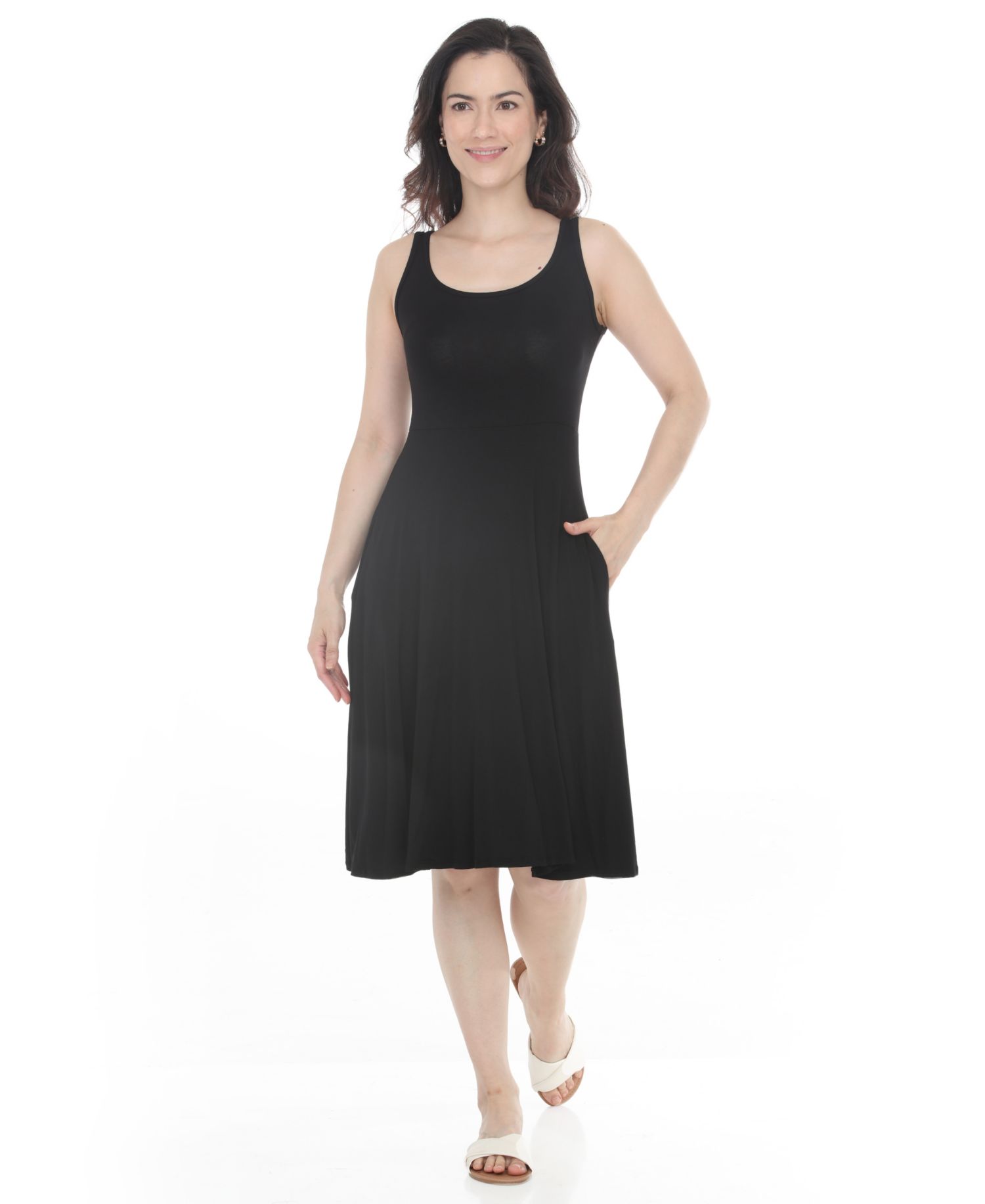 Women's Twist Front Built in Skirt Maxi Dress