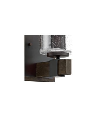 Poetry High Wall Sconces Light Lamp Fixture Mount Set of 2 Bathroom Hardwired Clear Seeded Glass Shade