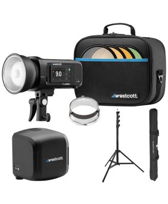 FJ400 II 400W Bi-Color Strobe, Bundle with FJ ProMax Extra Battery and 9.5' Light Stand