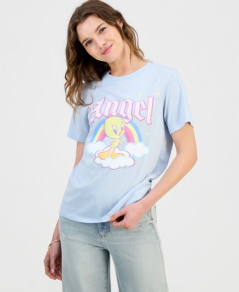 Женская футболка Grayson Threads, The Label Juniors' Tweety Bird Angel Graphic-Print, цвет: Синий