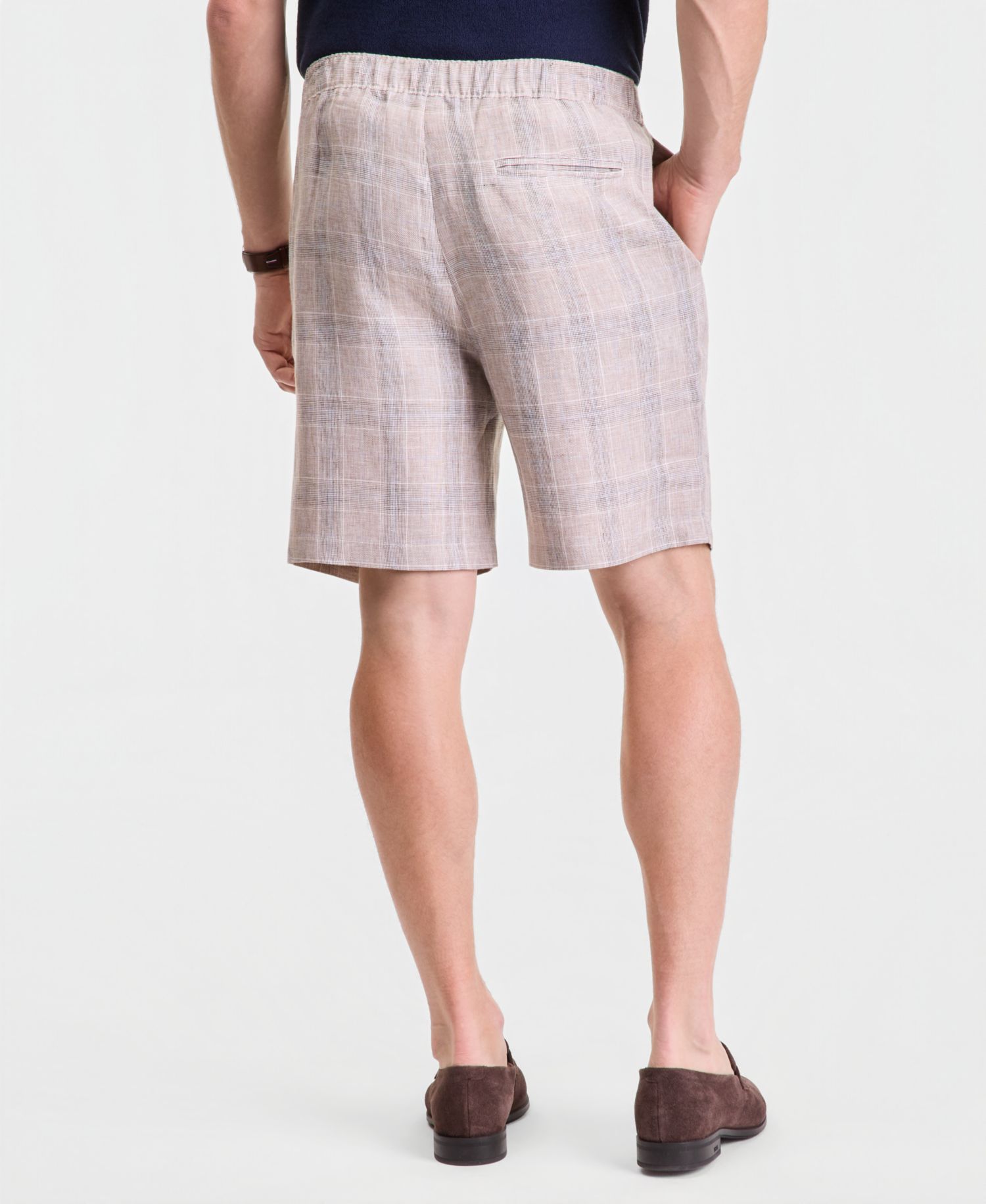 Men's Dash Plaid Linen Shorts
