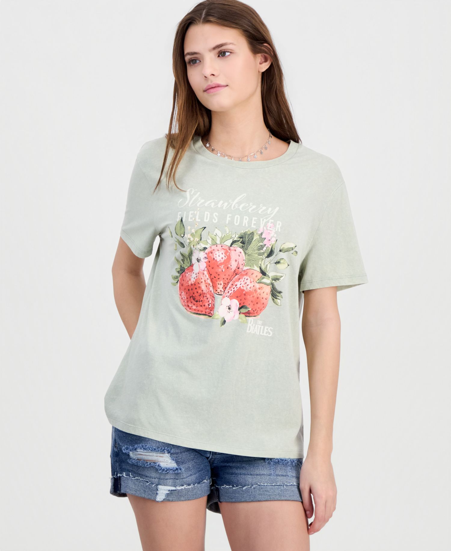 Juniors' The Beatles Mineral-Wash Tee