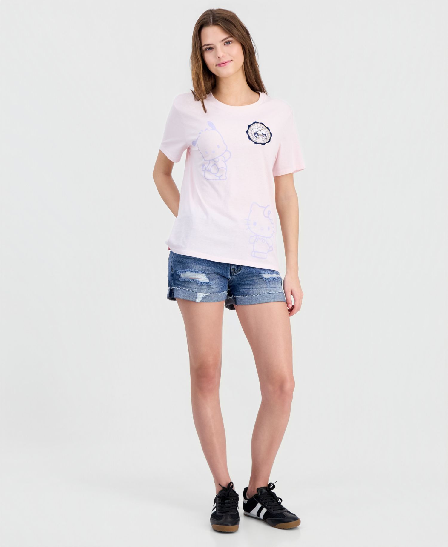 Juniors' Hello Kitty Pochacco Crewneck Tee