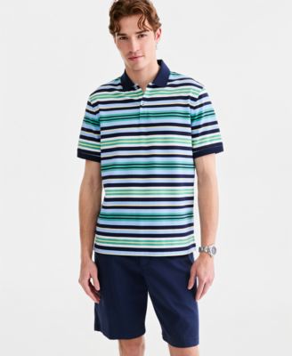 Men's Tonical Stripe Piqu&eacute;-Knit Polo Shirt