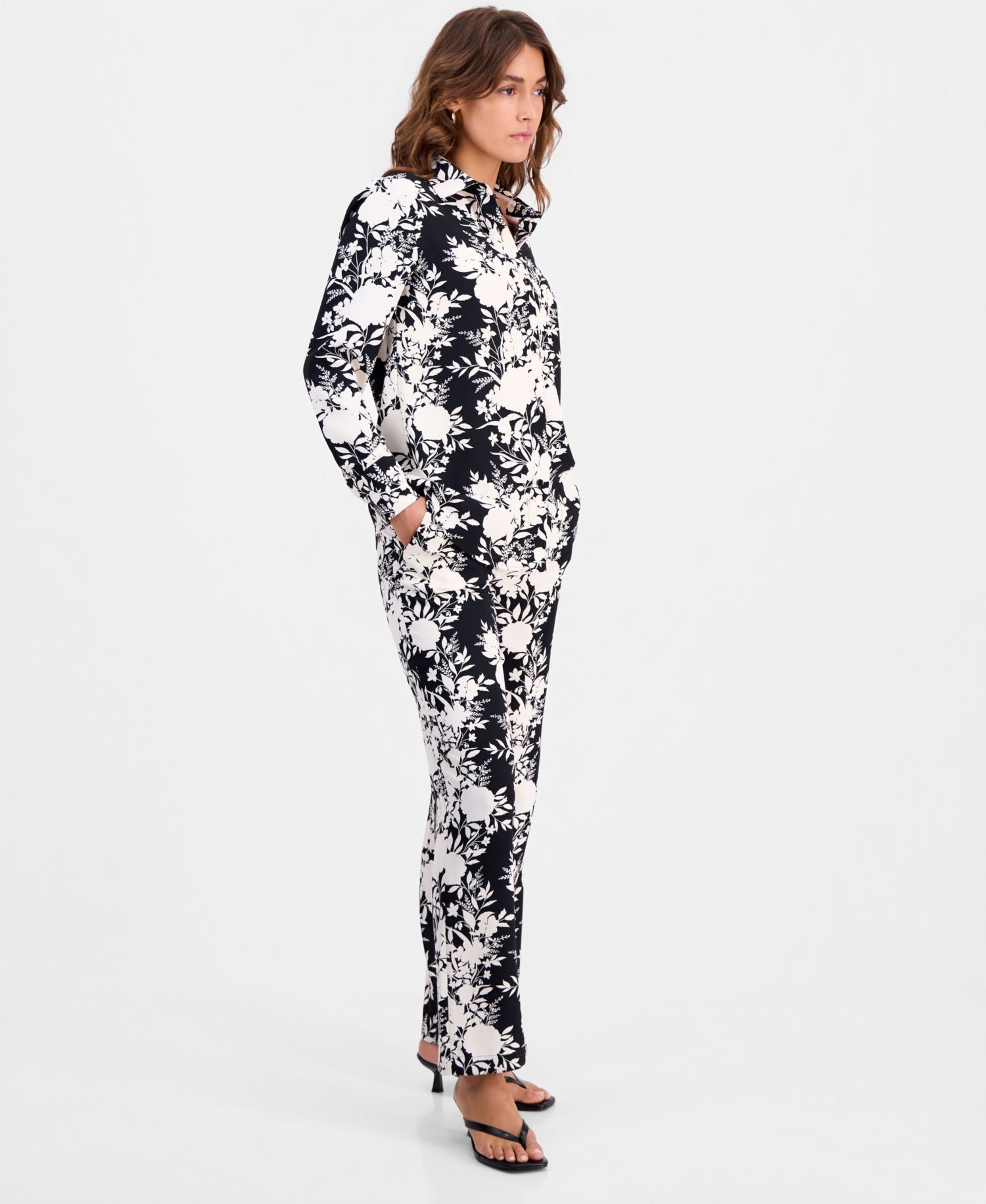 Women's Floral-Print Button-Front Shirt