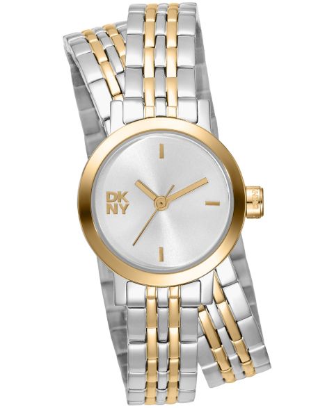 Женские часы DKNY Mini Quartz Two-Tone Stainless Steel Double Bracelet Watch 23mm