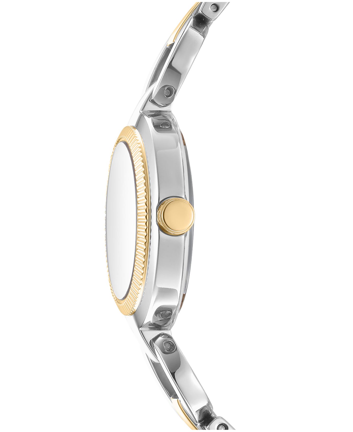Женские часы DKNY Open Link Quartz Two-Tone Stainless Steel Bracelet Watch 28mm — фото 3