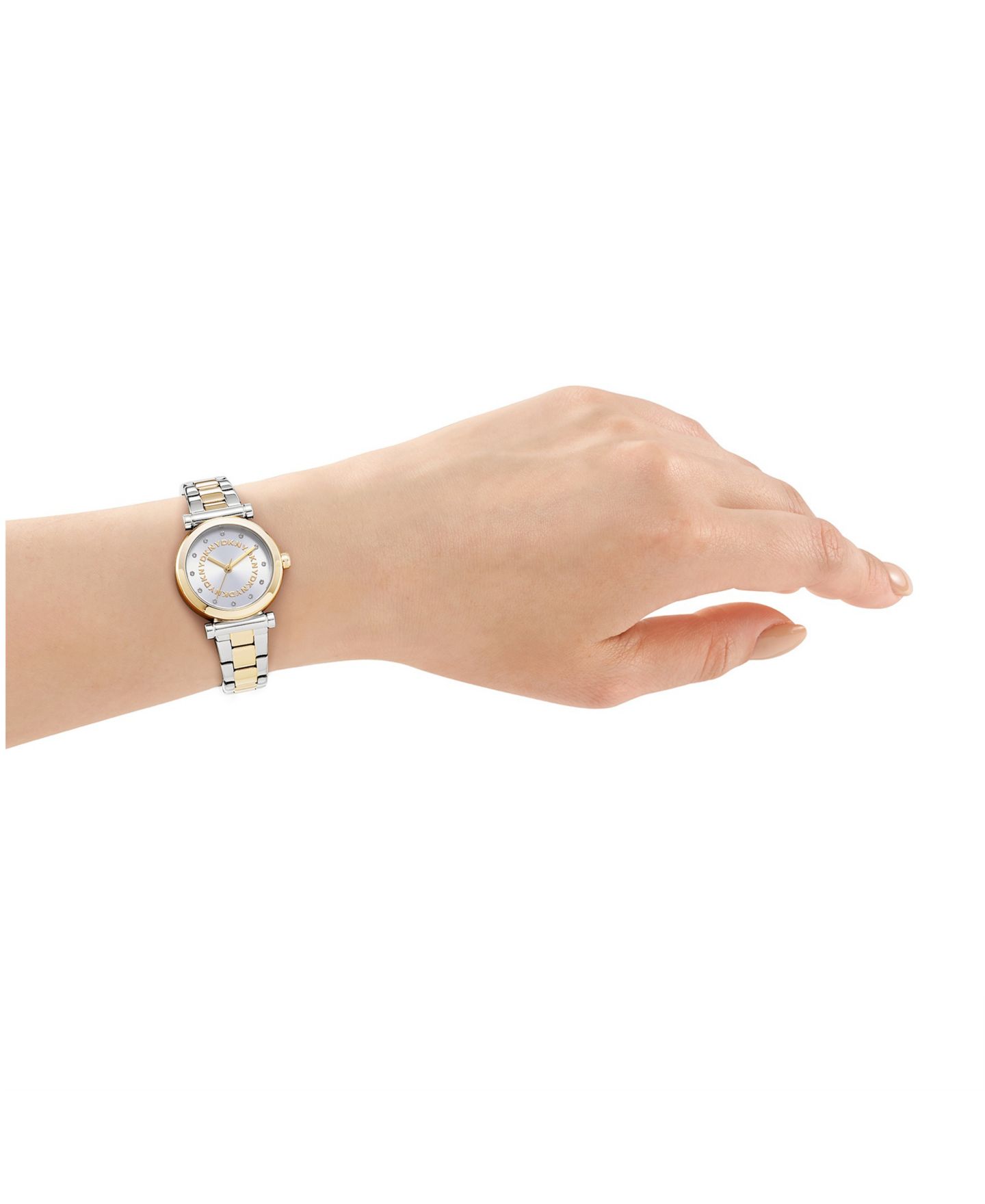 Женские часы DKNY Essentials Quartz Two-Tone Stainless Steel Bracelet Watch 28mm — фото 4