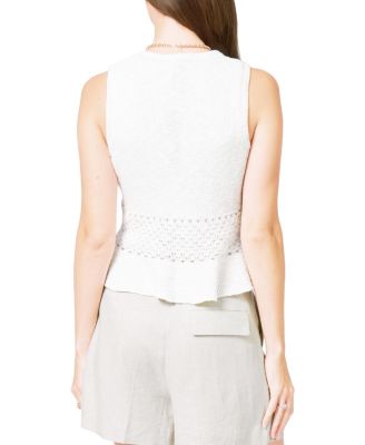 Women's Birdie Pointelle Peplum Top