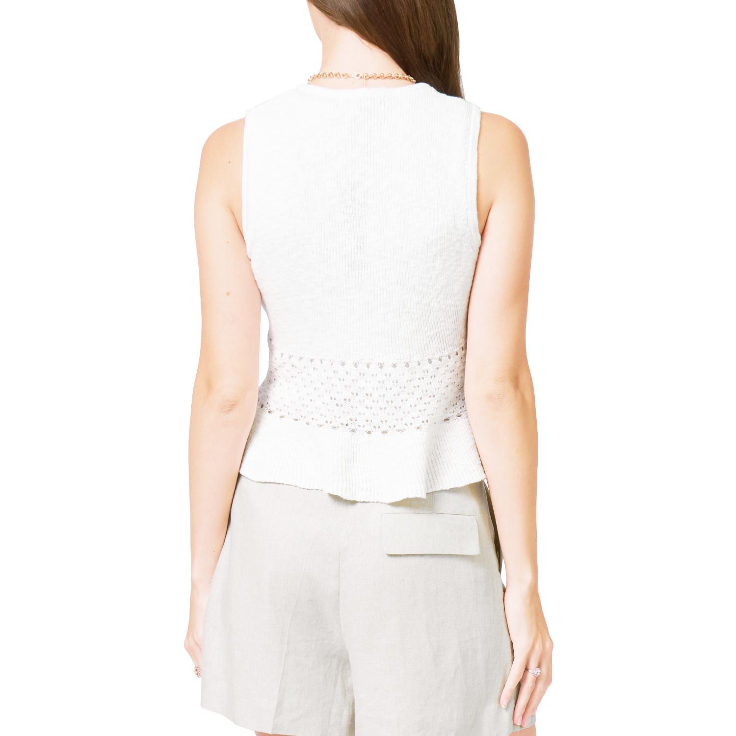 Women's Birdie Pointelle Peplum Top