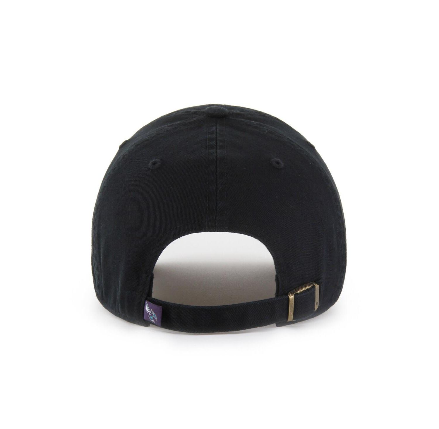 Men's Charlotte Hornets Black on Black Clean Up Adjustable Hat