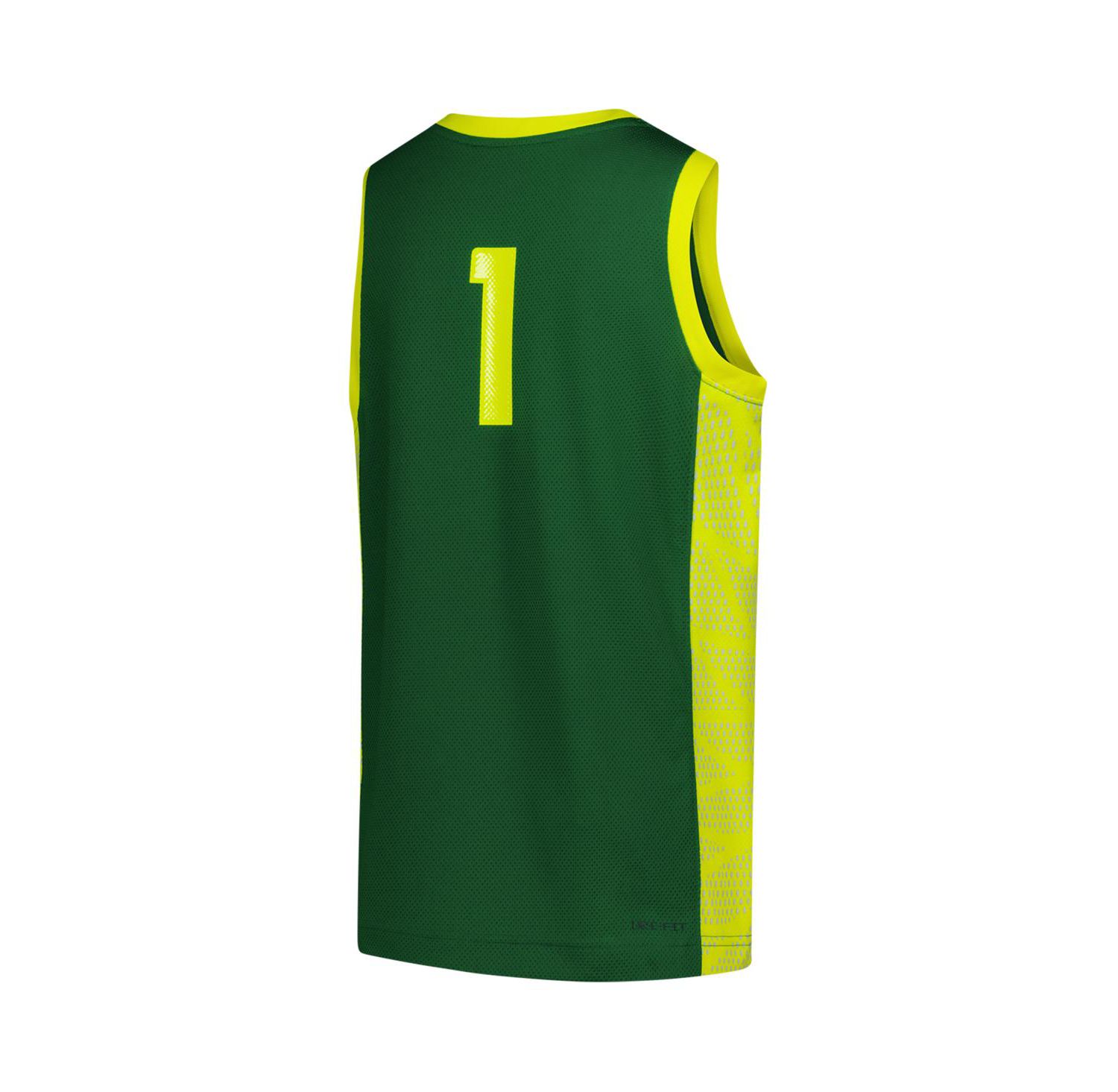 Big Boys and Girls 1 Green Oregon Ducks Replica Basketball Jersey