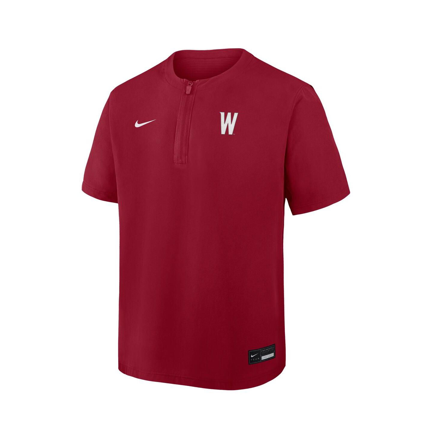 Nike Men's Crimson Washington State Cougars Dri-FIT Quarter-Zip Windshirt — фото 2