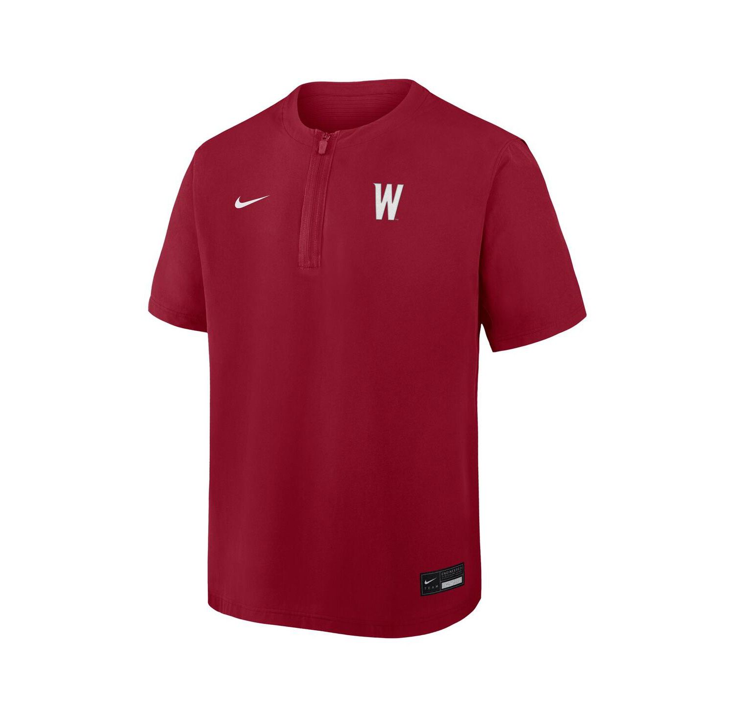 Men's Crimson Washington State Cougars Dri-FIT Quarter-Zip Windshirt
