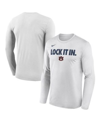 Men's White Auburn Tigers 2026 On-Court Bench Long Sleeve T-Shirt