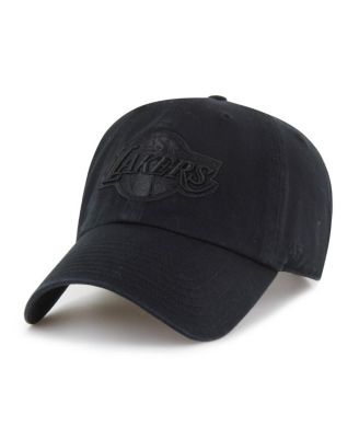 Men's Los Angeles Lakers Black on Black Clean Up Adjustable Hat