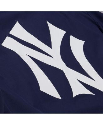 Men's Navy New York Yankees Full-Snap Hooded Coaches Jacket
