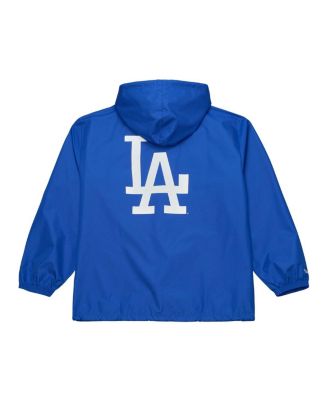 Men's Royal Los Angeles Dodgers Full-Snap Hooded Coaches Jacket