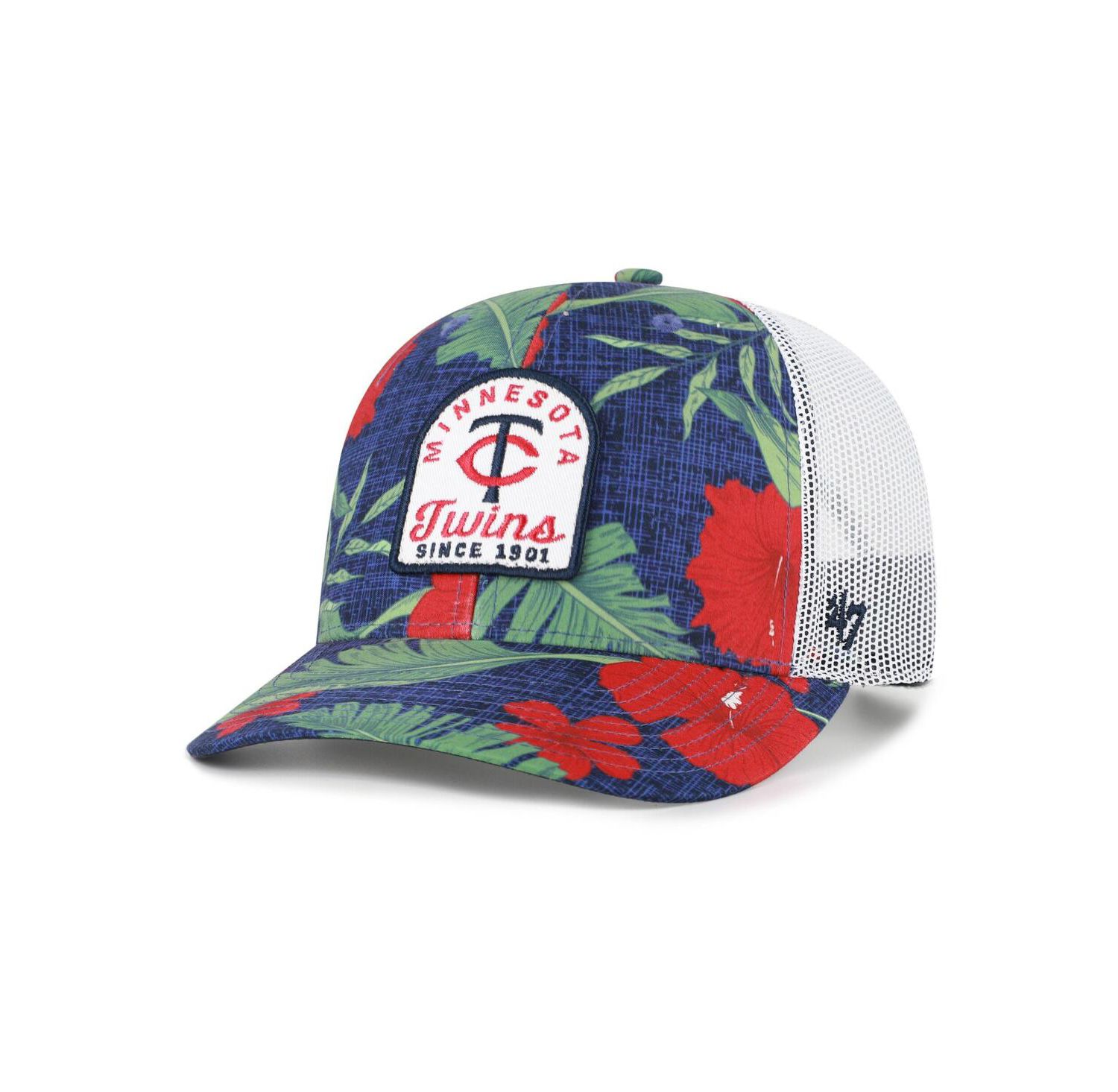 Men's Navy Minnesota Twins Tei Beachside Adjustable Trucker Hat