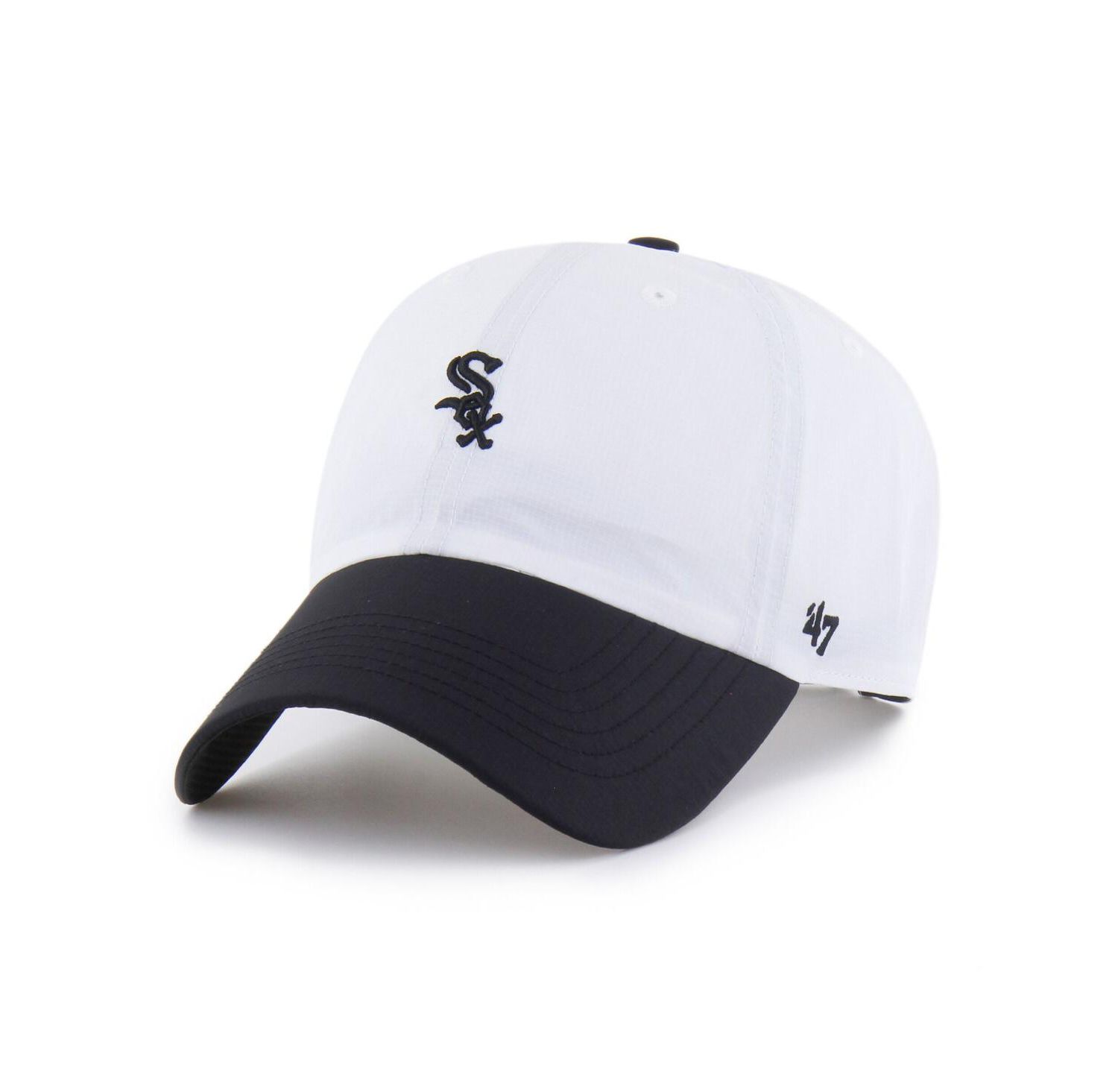 Men's White/Black Chicago White Sox Vista Mini Clean Up Brrr Adjustable Hat