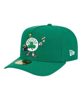 Men's Kelly Green Boston Celtics Injection Cartoon Logo A-Frame 59FIFTY Fitted Hat