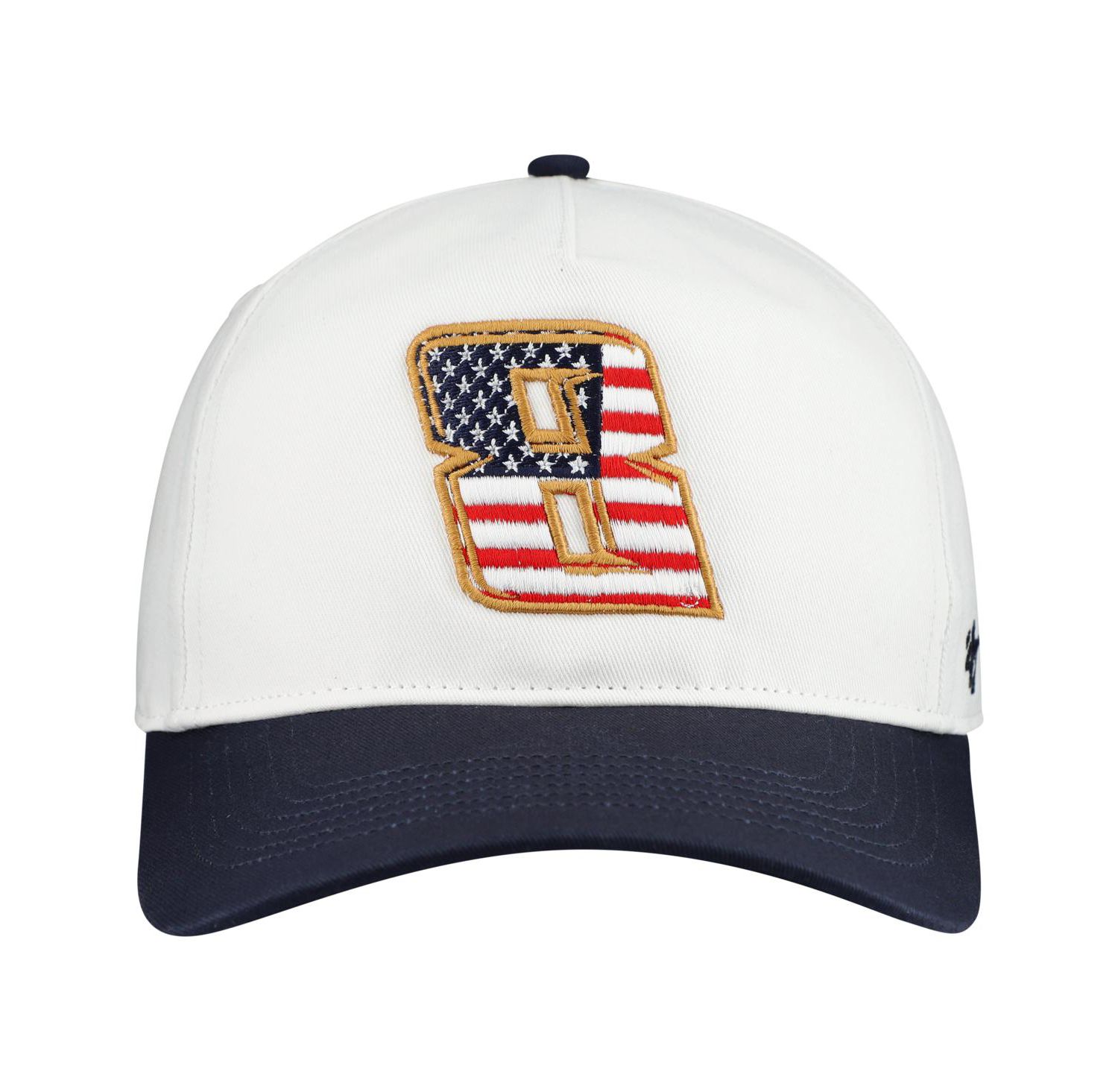 Men's White Kyle Busch Flag Fill Two-Tone Team Adjustable Hitch Hat