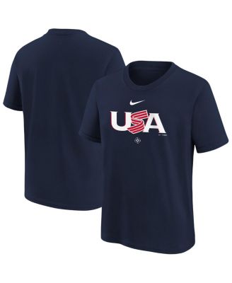 Big Boys and Girls Navy USA Baseball 2026 World Baseball Classic Country T-Shirt