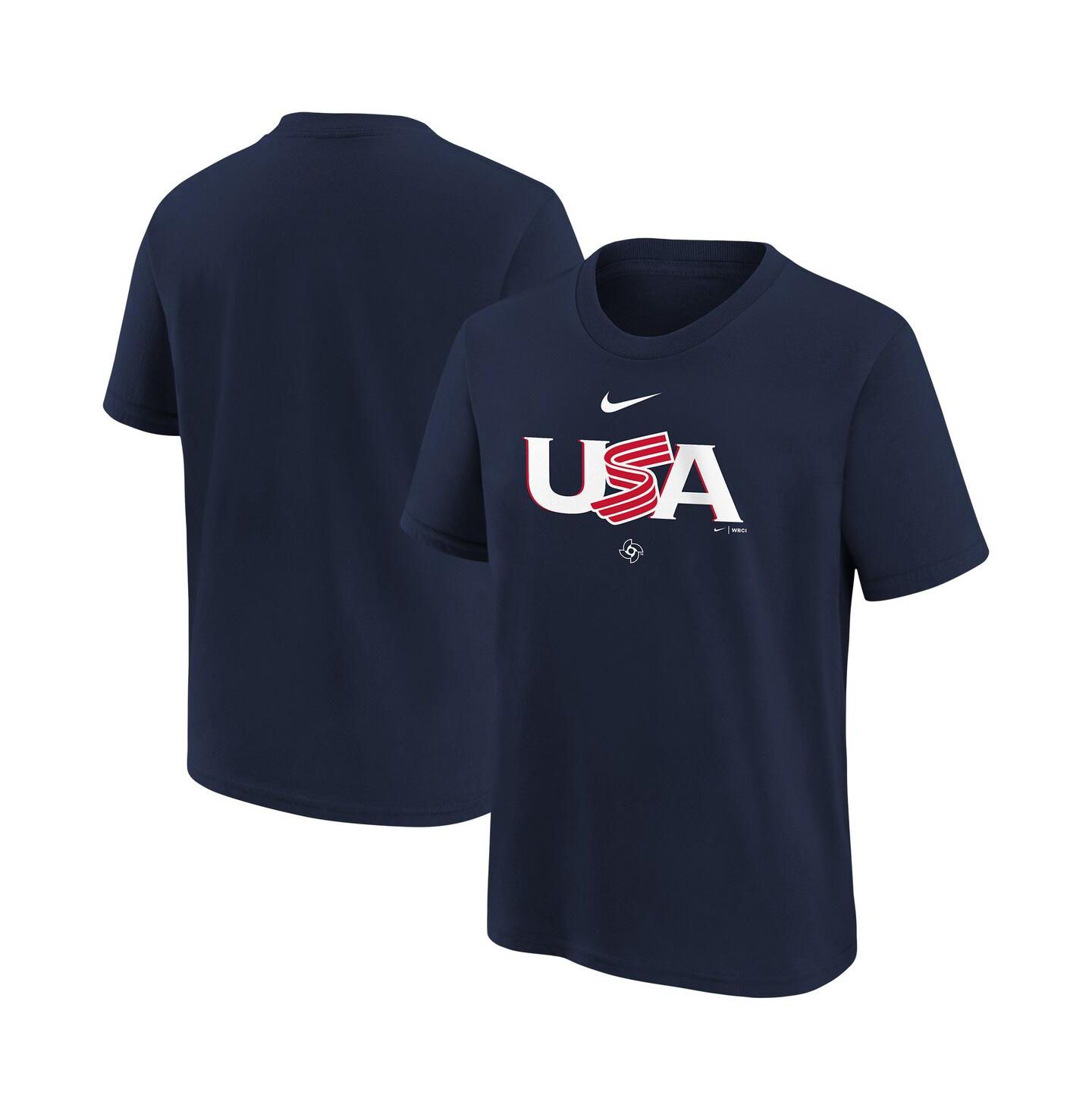 Детская футболка Nike Navy USA Baseball 2026 World Baseball Classic Country — фото 1