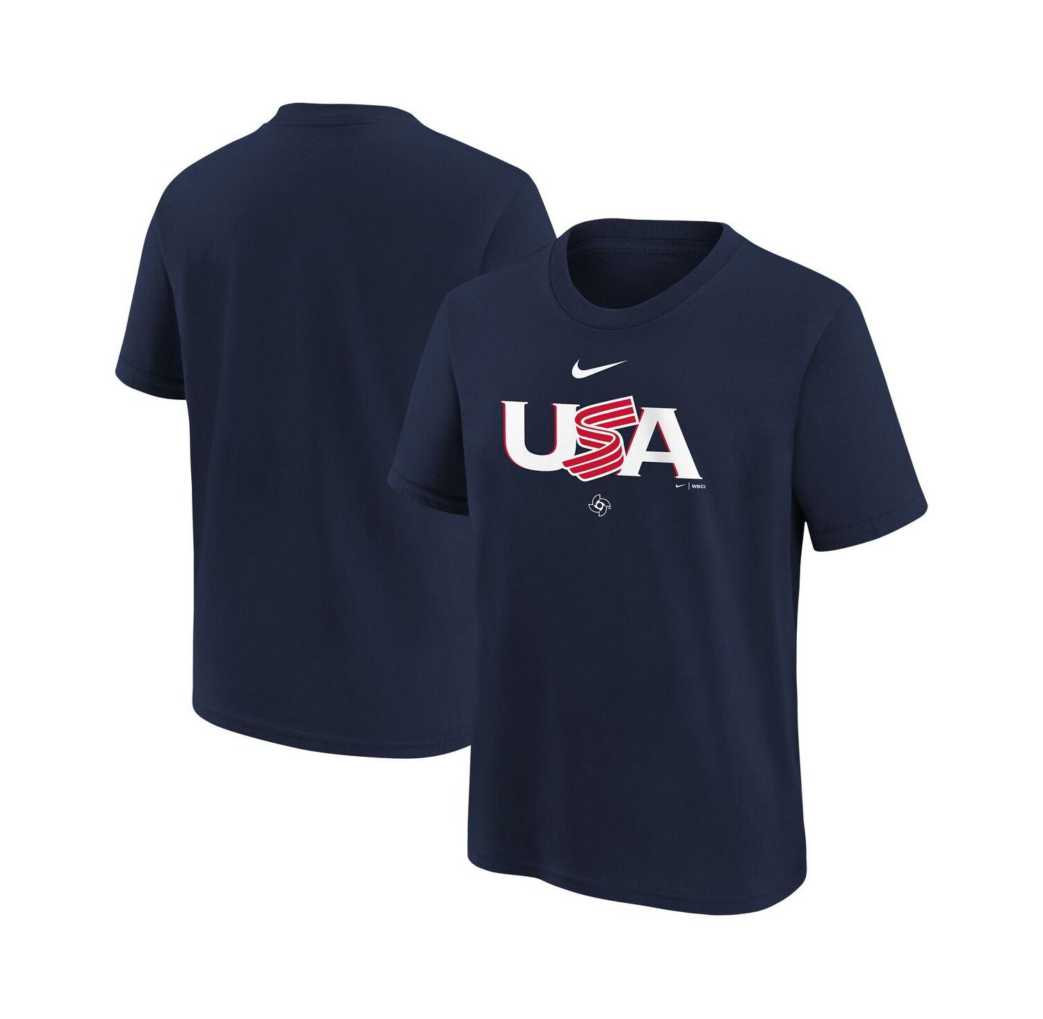 Big Boys and Girls Navy USA Baseball 2026 World Baseball Classic Country T-Shirt